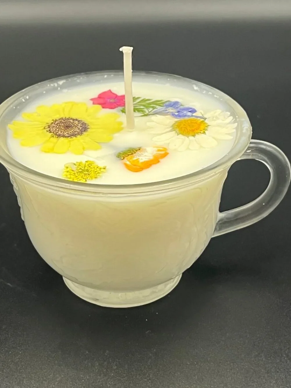 Floral Teacup Summer Meadow Candle